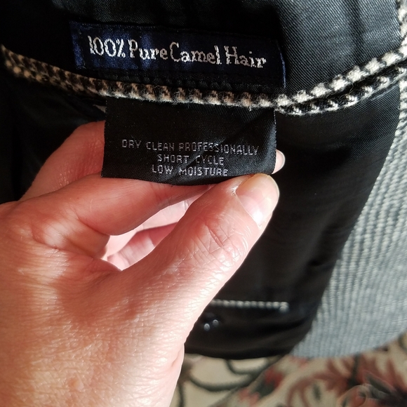 Burberry's Camel Hair Herringbone Jacket Blazer 40 - Picture 9 of 12